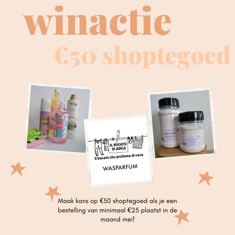 WIN €50 SHOPTEGOED IN DE MAAND MEI!